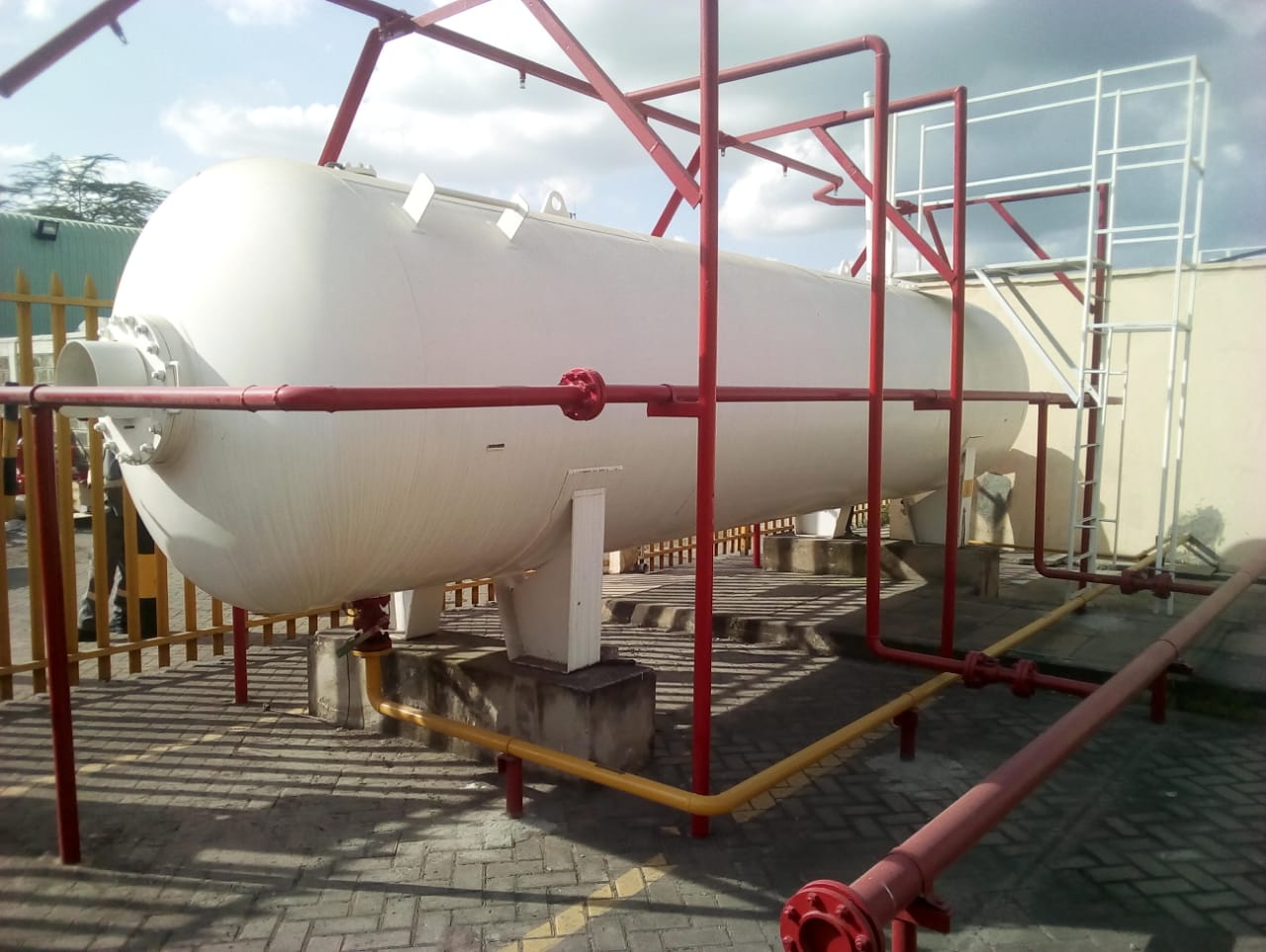 LPG tank installation and piping system in Kenya